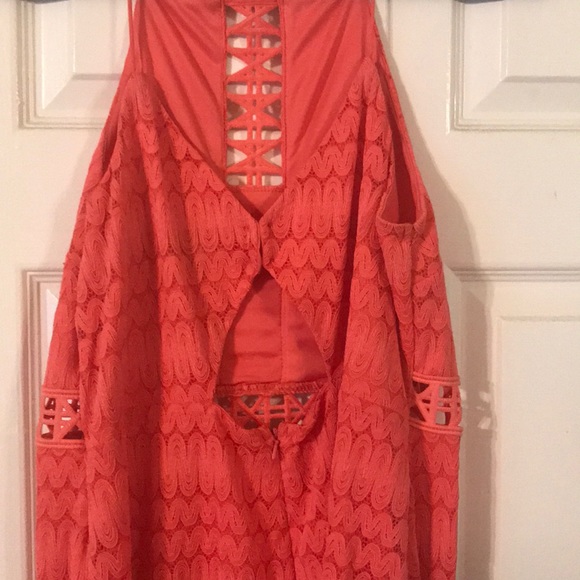 Coral dress worn once - Picture 3 of 4